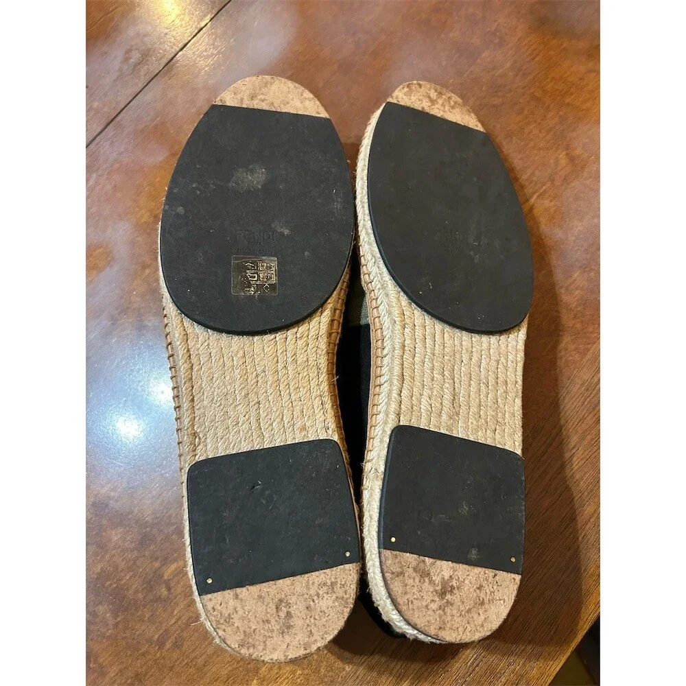 Fendi Bag Bugs Monster Eyes Men's Espadrille Slip-On Shoes Multicolor 10